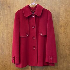 Ellen Tracy Ruby Red Coat